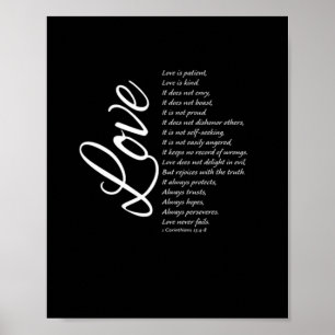 Love Is Patient Love Is Kind Corinthians Timeless  Poster