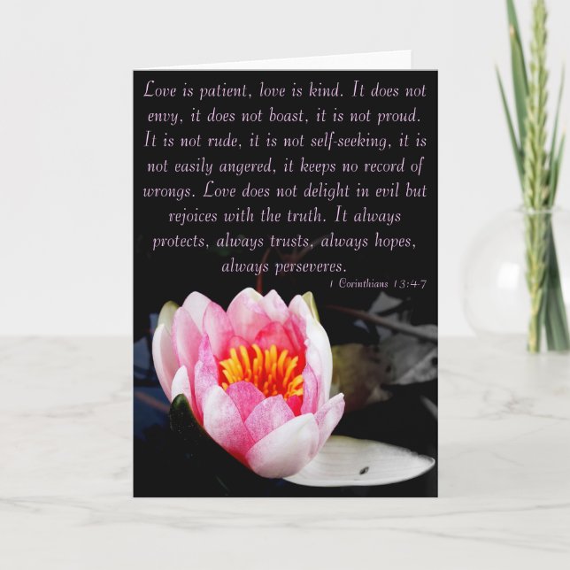 Love is patient, love is kind. It does... Card (Front)