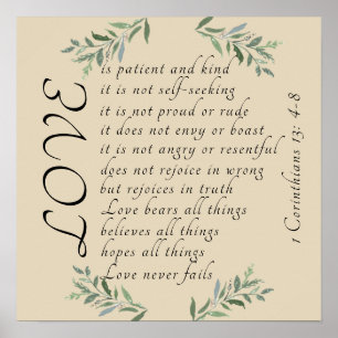Love is patient love is kind poster