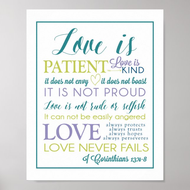 love is patient love is kind Poster (Front)