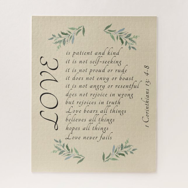 Love is patient love is kind puzzle (Vertical)