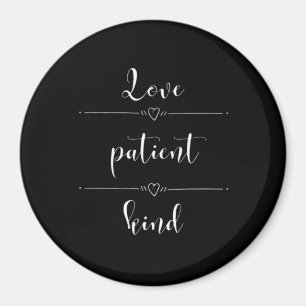 Love Is Patient Minimal Heartfelt Design Magnet
