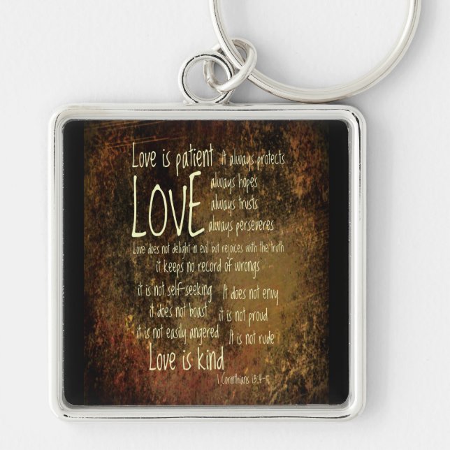 Love Is Patient Mixture Key Ring (Front)
