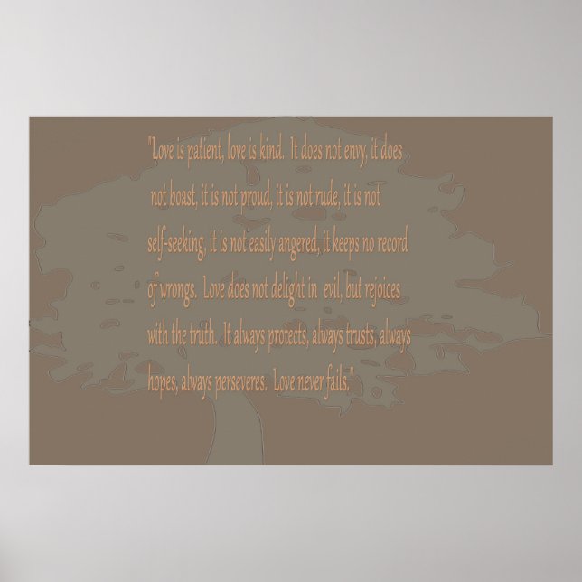 Love is Patient, modern vintage Poster (Front)