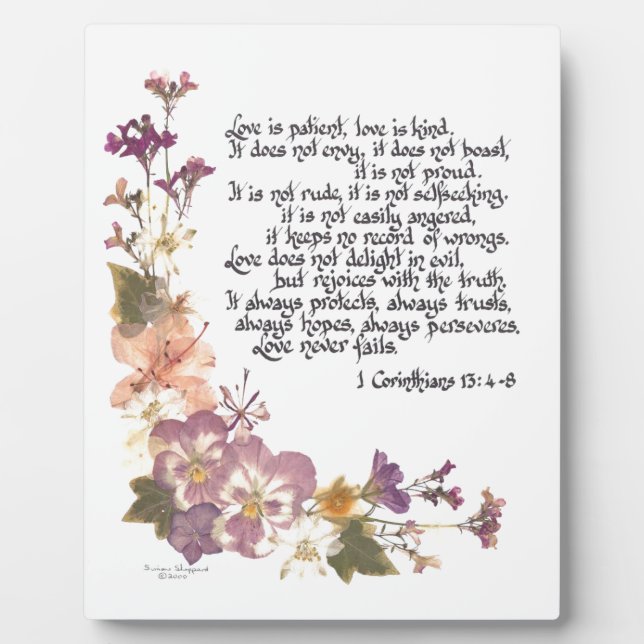 Love is patient plaque (Front)