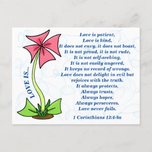 LOVE IS Patient Postcard