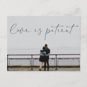 Love is Patient Postponed Wedding Postcard