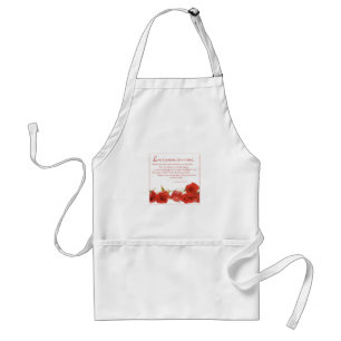Love is Patient Red Rose Standard Apron