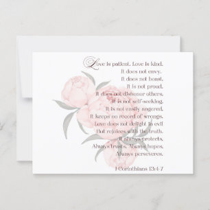 Love Is Patient – Scripture Wedding Postcard