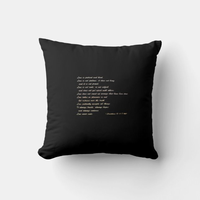 Love Is Patient Simple Inspirational Design  Cushion (Front)