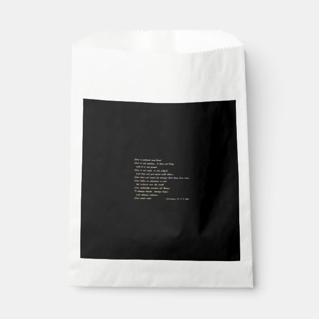 Love Is Patient Simple Inspirational Design  Favour Bag (Front)