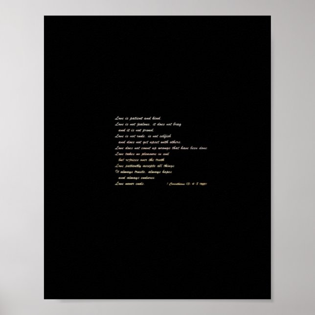 Love Is Patient Simple Inspirational Design  Poster (Front)