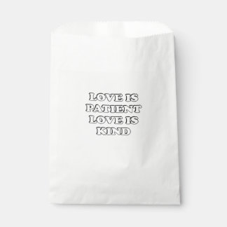 Love Is Patient Subtle Design Favour Bag
