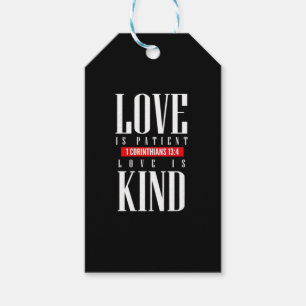 Love Is Patient Timeless Inspirational Style Gift Tags