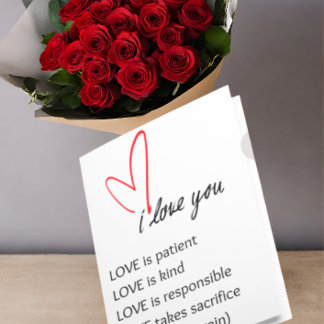 Love is Patient Valentine's Day Quote Holiday Card