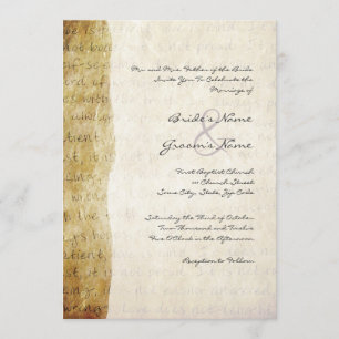 Love is Patient Vintage Wedding Invitation
