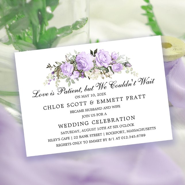 Love is Patient Wedding Announcement Invitation (Creator Uploaded)