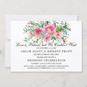 Love is Patient Wedding Announcement Invitation