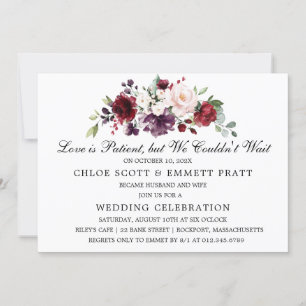 Love is Patient Wedding Announcement Invitation