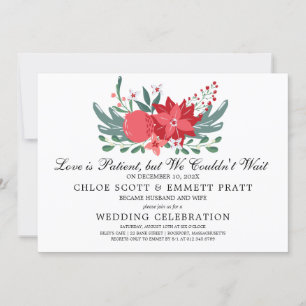 Love is Patient Wedding Announcement Invitation