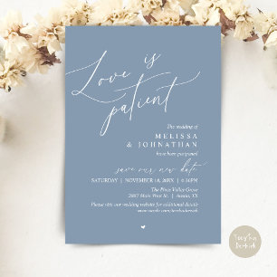 Love is patient, Wedding Postpone Announcement