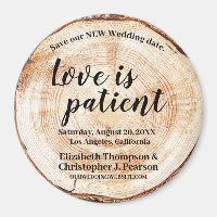 Love is patient Wood Cut Save our New date