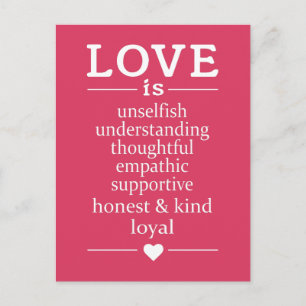 Love Is … postcard
