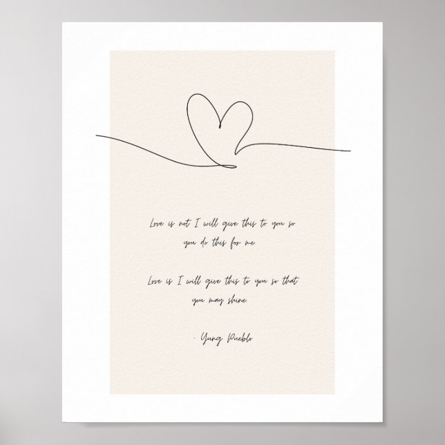 Love is Quote Poster (Front)