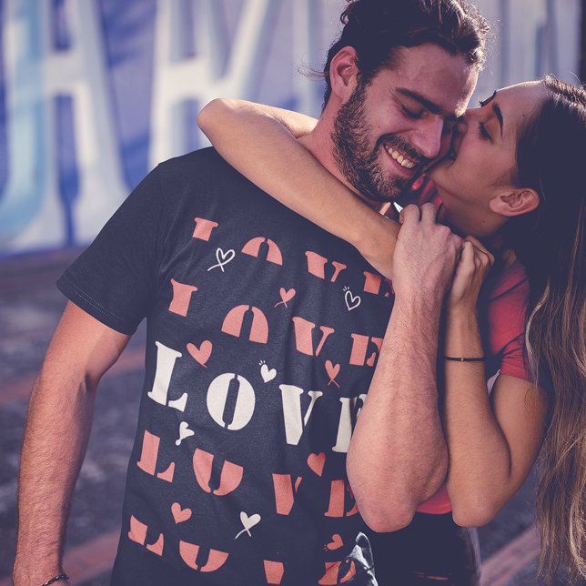 Love is Reciprocal T-Shirt (Wife kisses her husband with full of love)