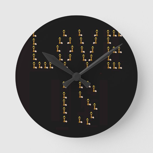 Love Is Round Clock (Front)