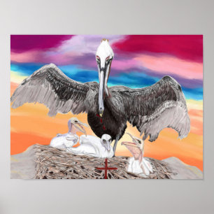 Love is Sacrifice Pelican Poster