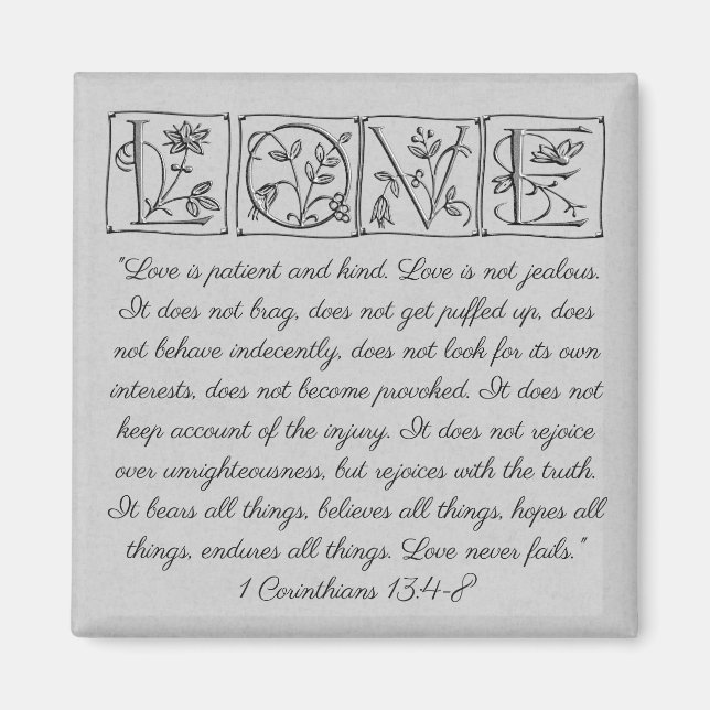 Love is...Scripture Magnet (Front)