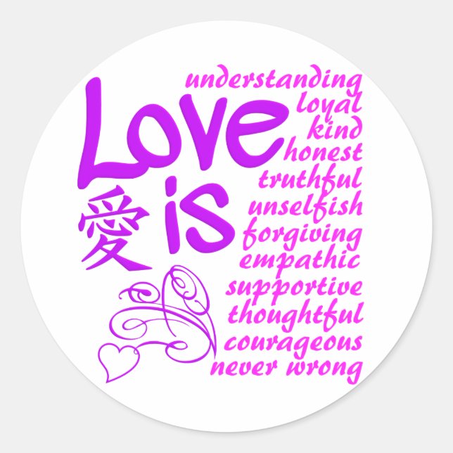 Love Is ... stickers (Front)