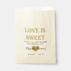 Love Is Sweet Black and Gold Wedding Bags