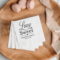 Love Is Sweet Black Monogram Wedding