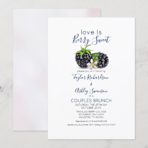 Love is Sweet Blackberry Brunch Wedding Invitation