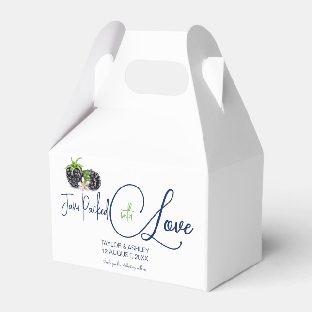 Love Is Sweet Blackberry Fruit | Wedding Favour Bo Box (Front Side)