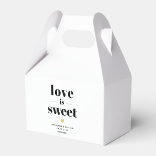 Love is Sweet Bold Typography Wedding Favour Box