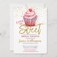 Love Is Sweet Bridal Shower Engagement Cupcake