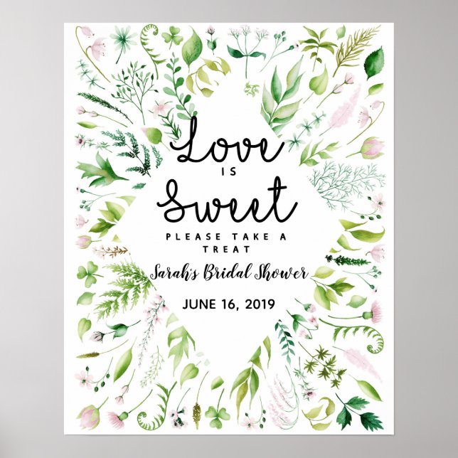 love is sweet bridal shower game guestbook (Front)