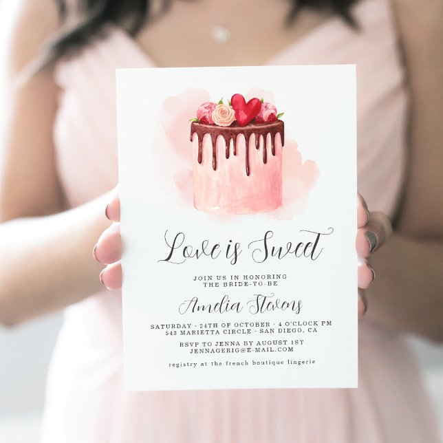 Love Is Sweet Bridal Shower Invitation (Creator Uploaded)