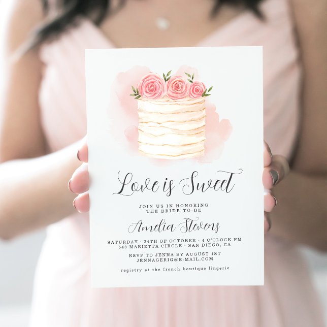Love Is Sweet Bridal Shower Invitation (Creator Uploaded)