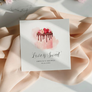 Love Is Sweet Bridal Shower Invitation Napkin