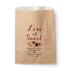 Love is Sweet Burgundy Floral Wedding Favour