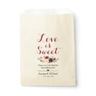 Love is Sweet Burgundy Floral Wedding Favour