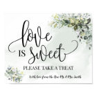 Love is Sweet dessert table wedding eucalyptus