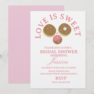 Love is sweet donuts Bridal Shower Invitation