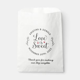 Love is Sweet Doughnut Thank you Wedding Favour Ba Favour Bag