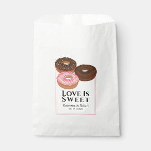 Love Is Sweet Doughnut   Wedding Favour Bag