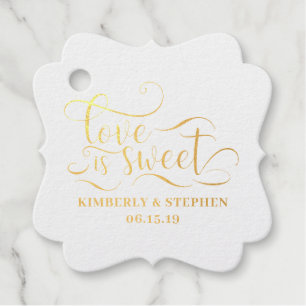 Love is Sweet Elegant Wedding Favour Tags
